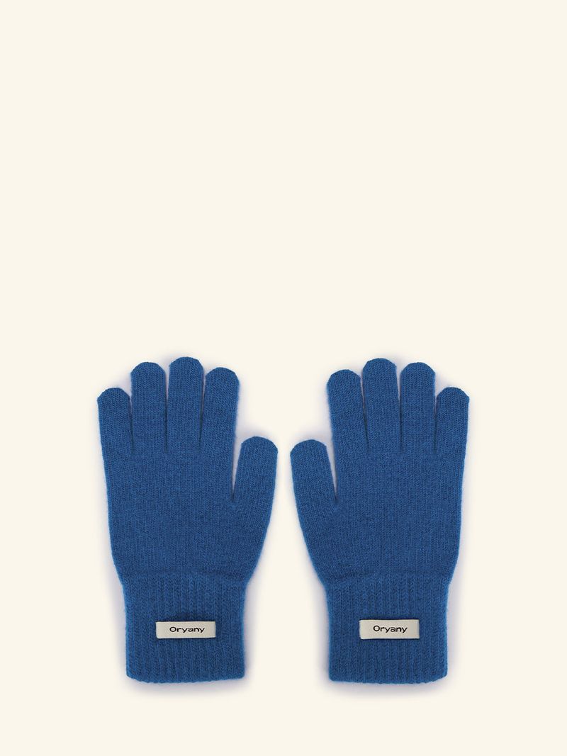Label Finger Hole Short Glvoes