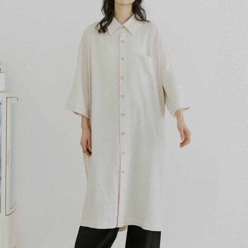 malen（マレン）の「unisex wide sleeve long shirts natural（Tops）」
