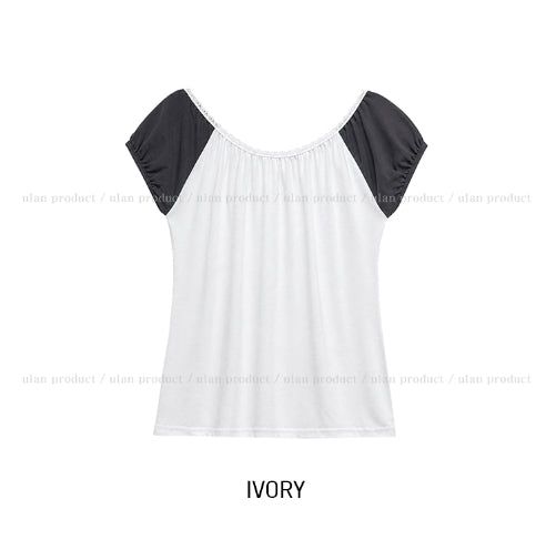 Mitz Lace Raglan Puff Short Sleeve