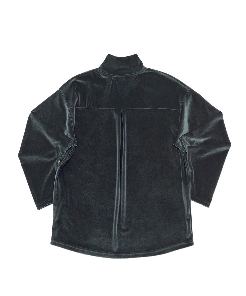 ドロップショルダーベルベットタートルネックTシャツ