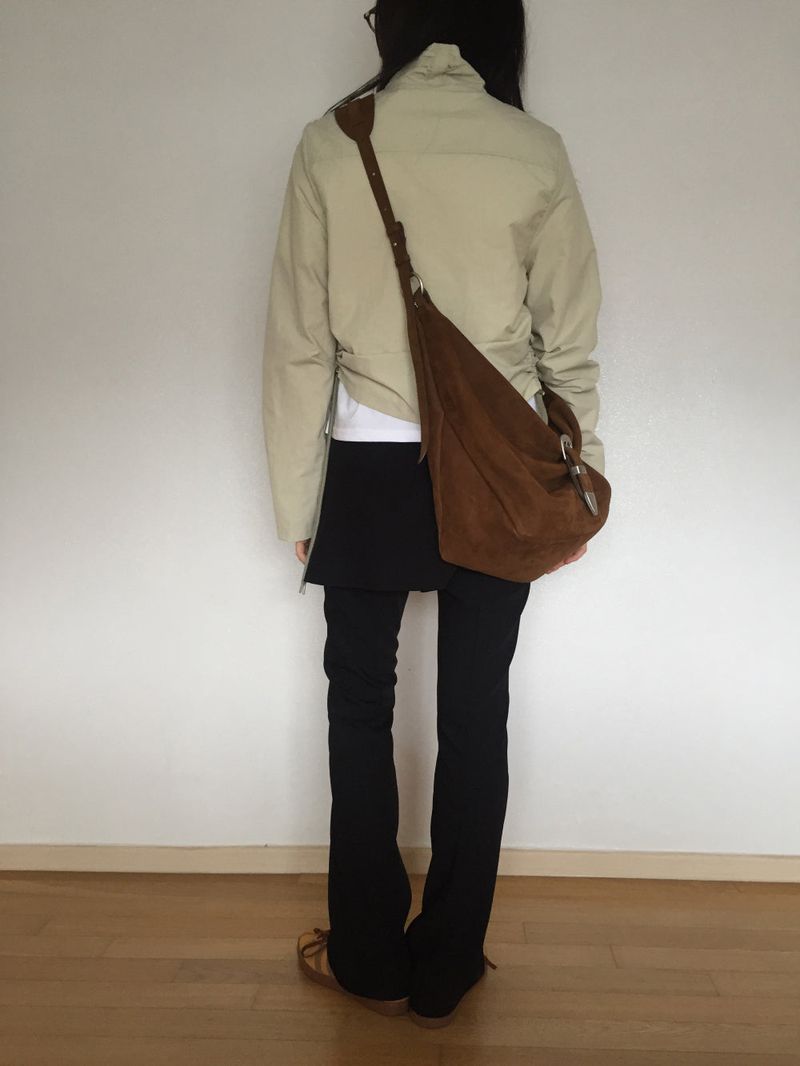 Cut slacks layered pants (2 colors)