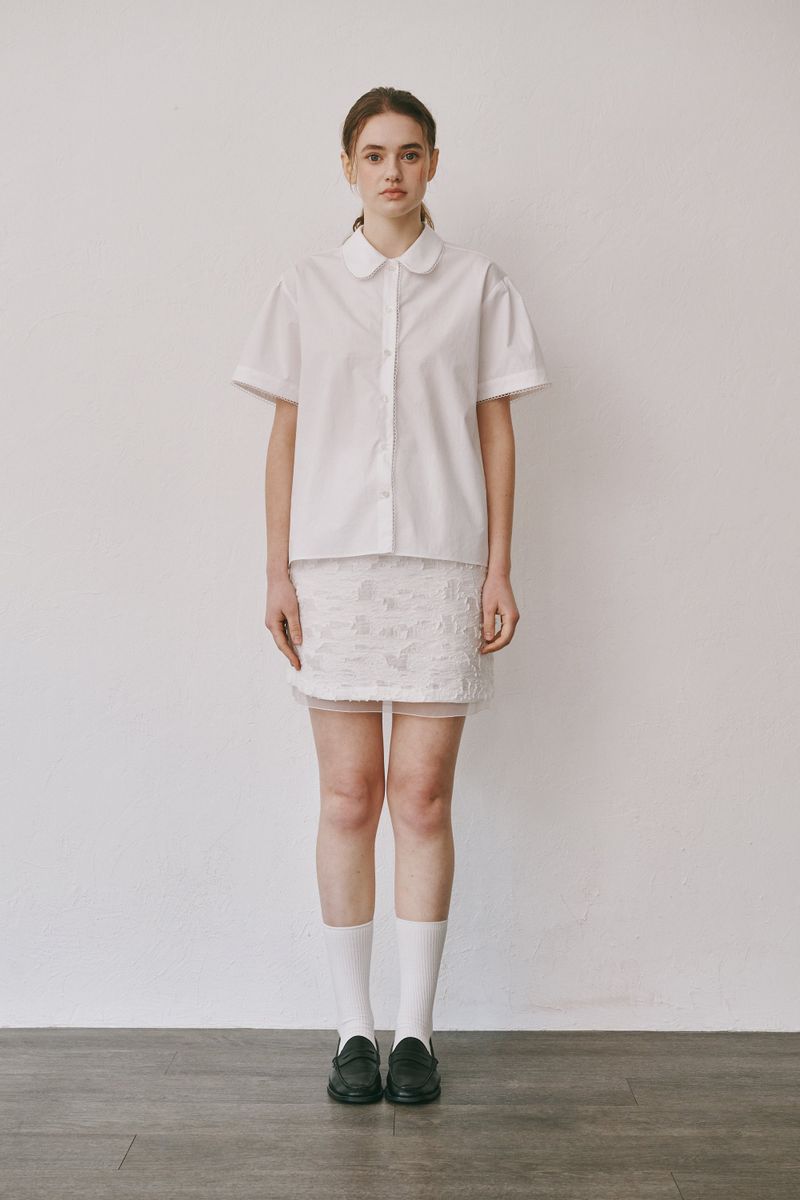 Lace half shirts (Ivory)