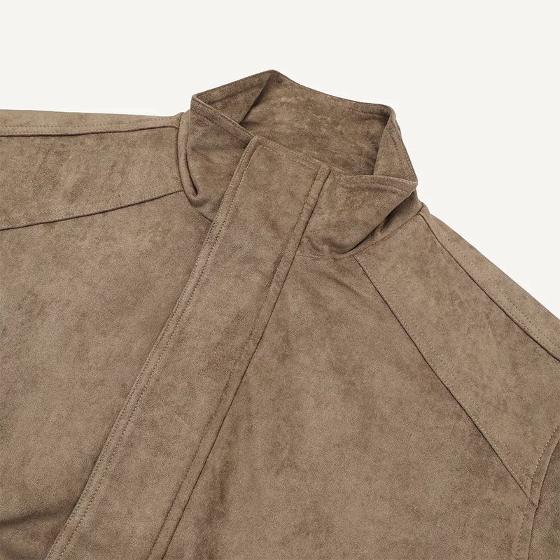 Glow High-Neck Suede Jacket