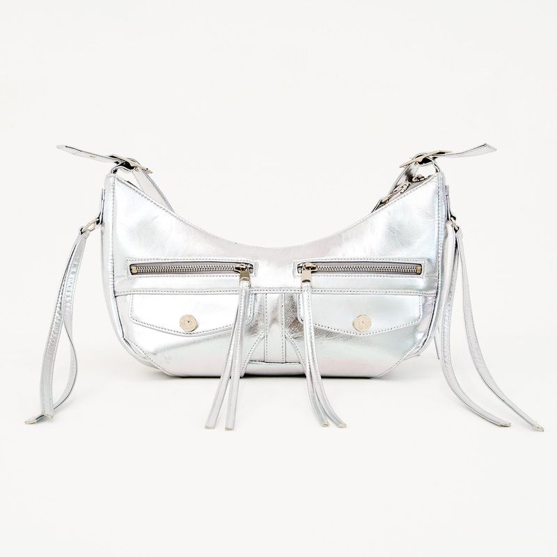 Silver Hobo Bag
