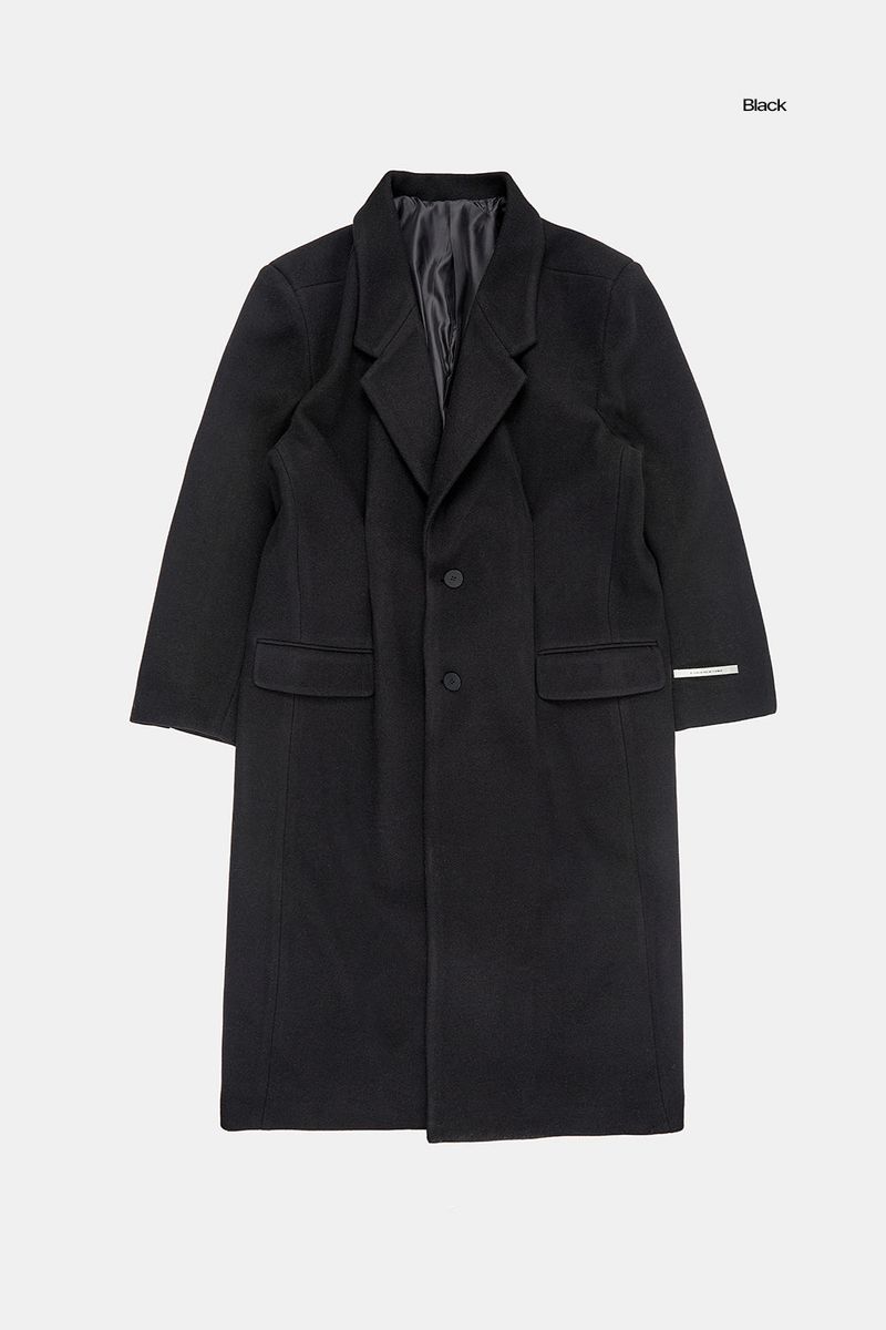 Dart wool over maxi coat