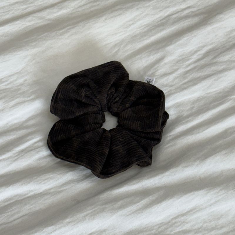 scrunchie corduroy big leopard_khaki