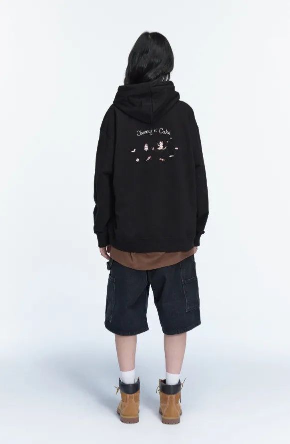 26FW★ Cherry Cake Embroidered Hoodie