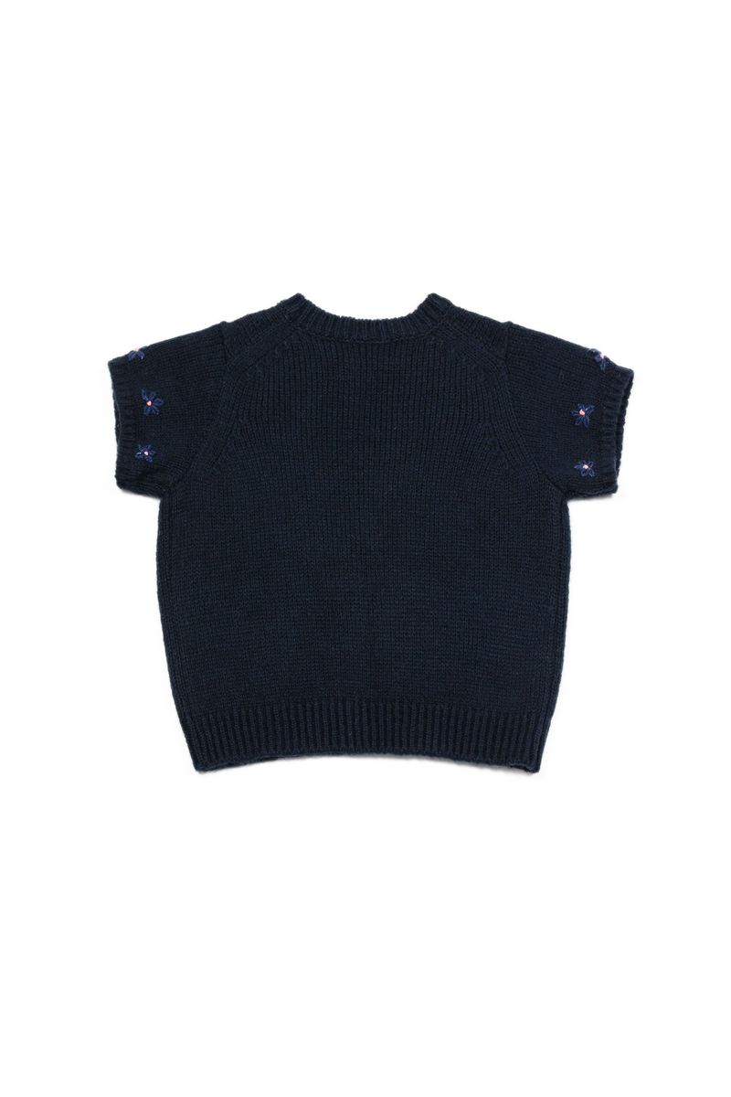 Mini Flower Short Knit [Navy]