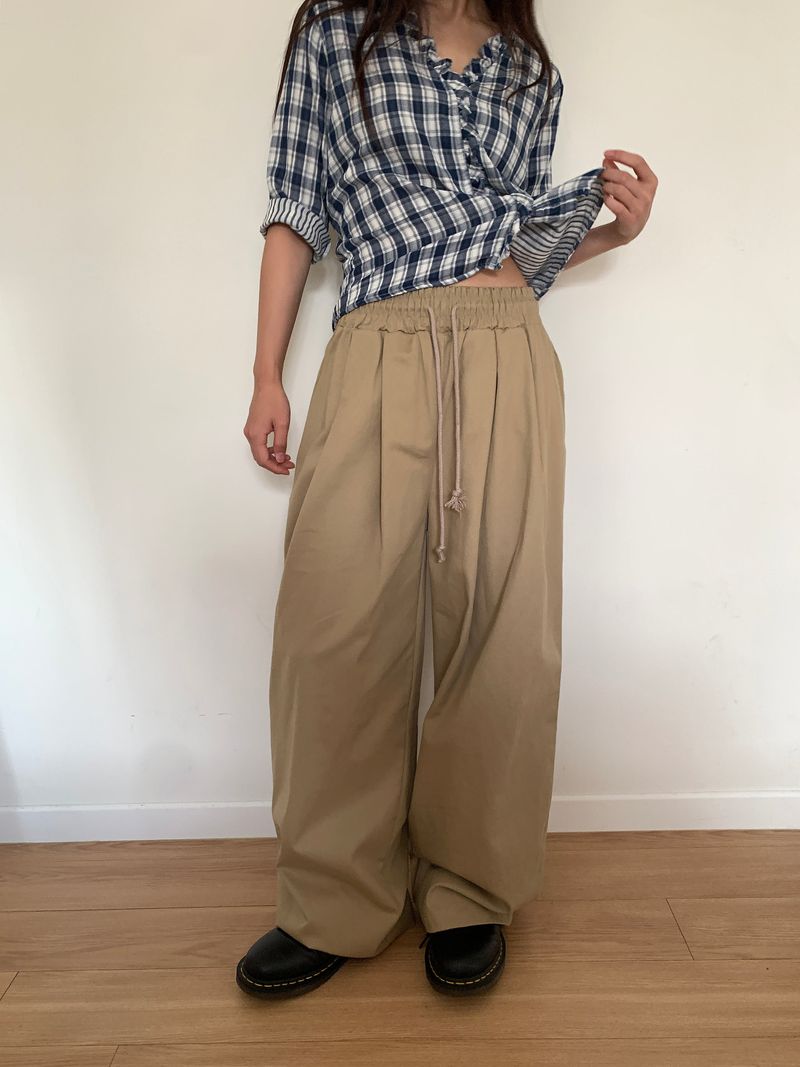 TWO PINTUCK WIDE PANTS (3C)