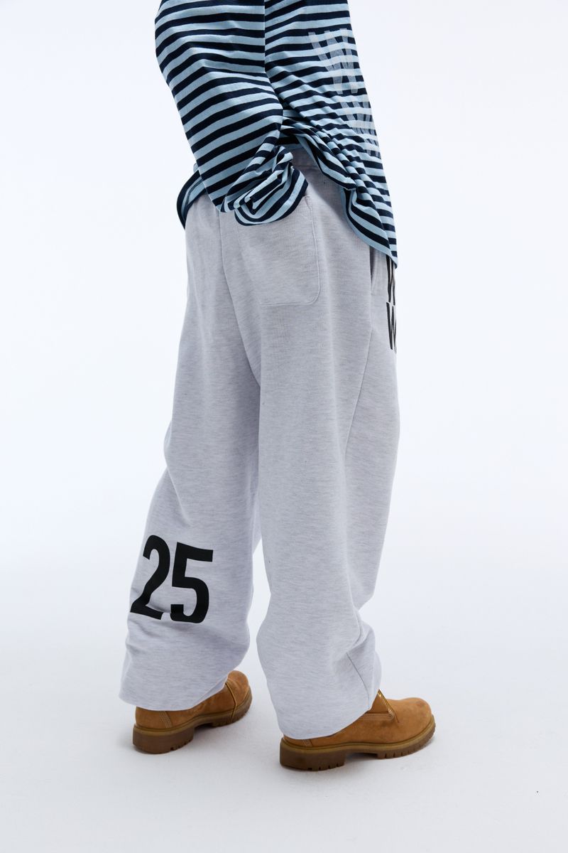 Weekend warrior typography printing long pants (Melange)