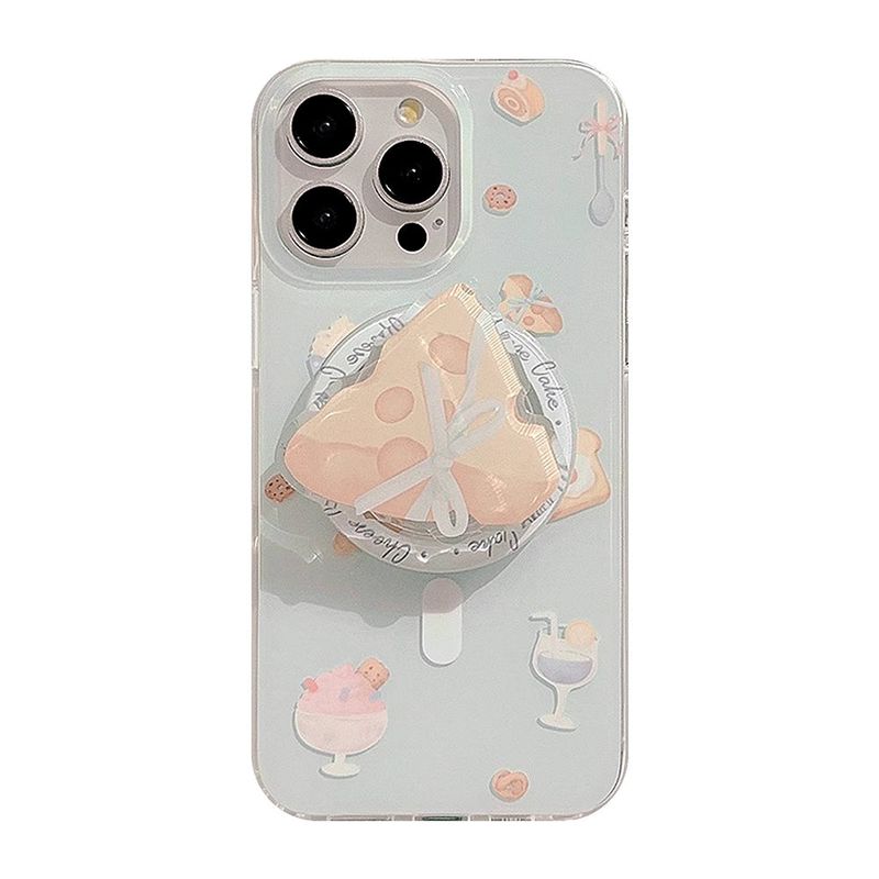 CLAIT AOUF(クレイト アウフ)の「カートゥーンチーズマグネットブラケットフォンケース for iPhone 16(スマホグッズ/小物)」