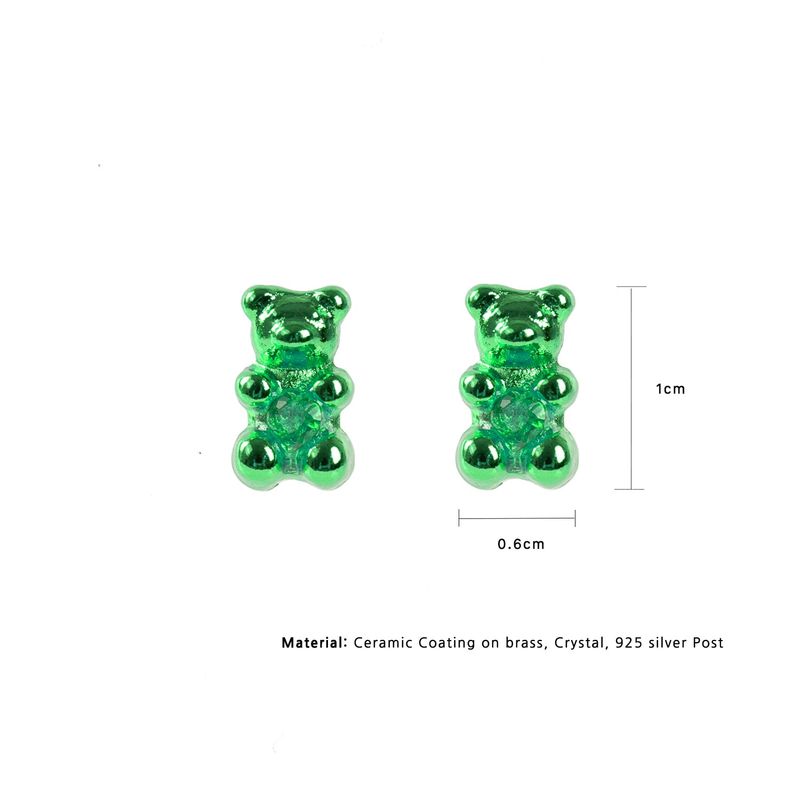 Petit Bear Earrings_Green