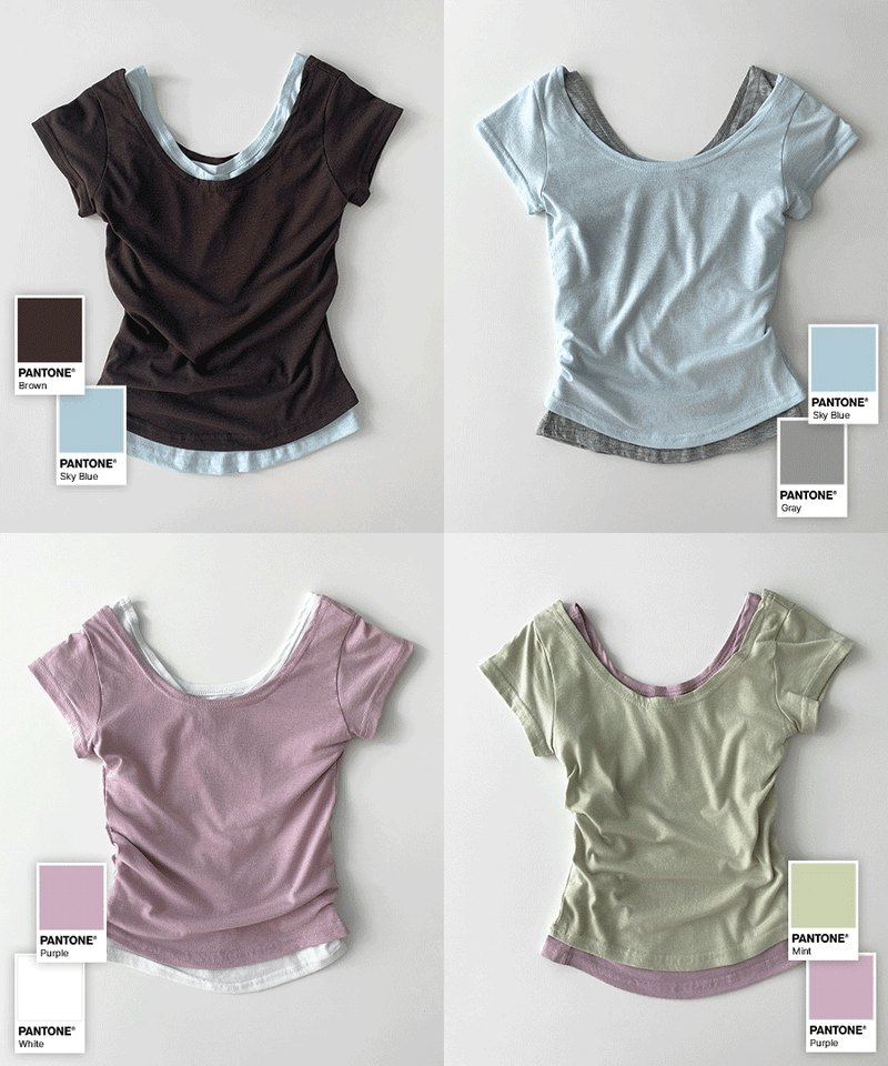 JASMINBELL(ジャスミンベル)の「Shuni Lip-Neck Short-Sleeve(Tops)」