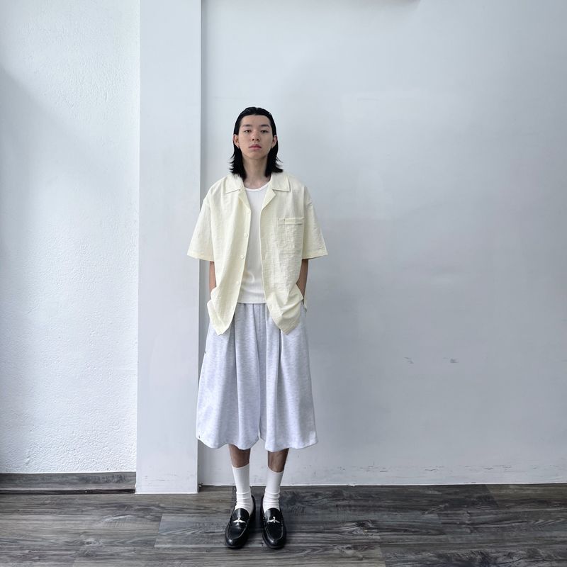 Boxy Embossed Layering Shirt