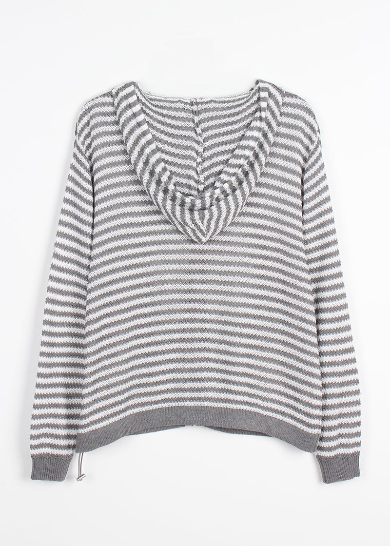 MESH STRIPE ZIP-UP