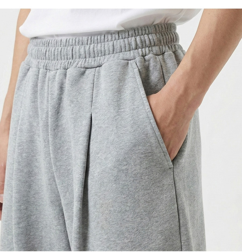 Balloon Curved Sweat Bermuda Pants Gray Horse