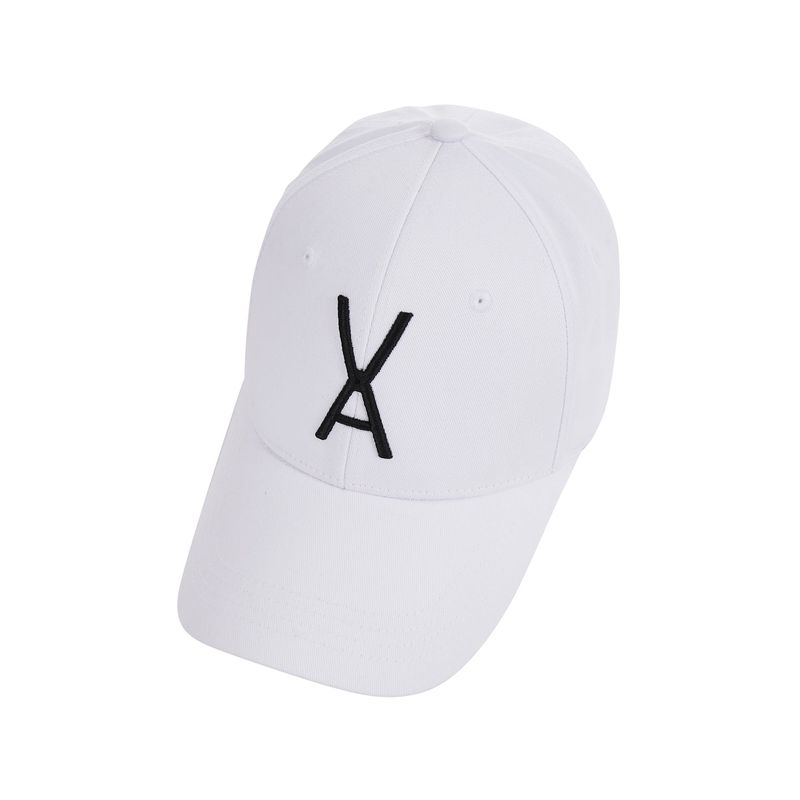 VA Big logo over fit buckle cap WHITE