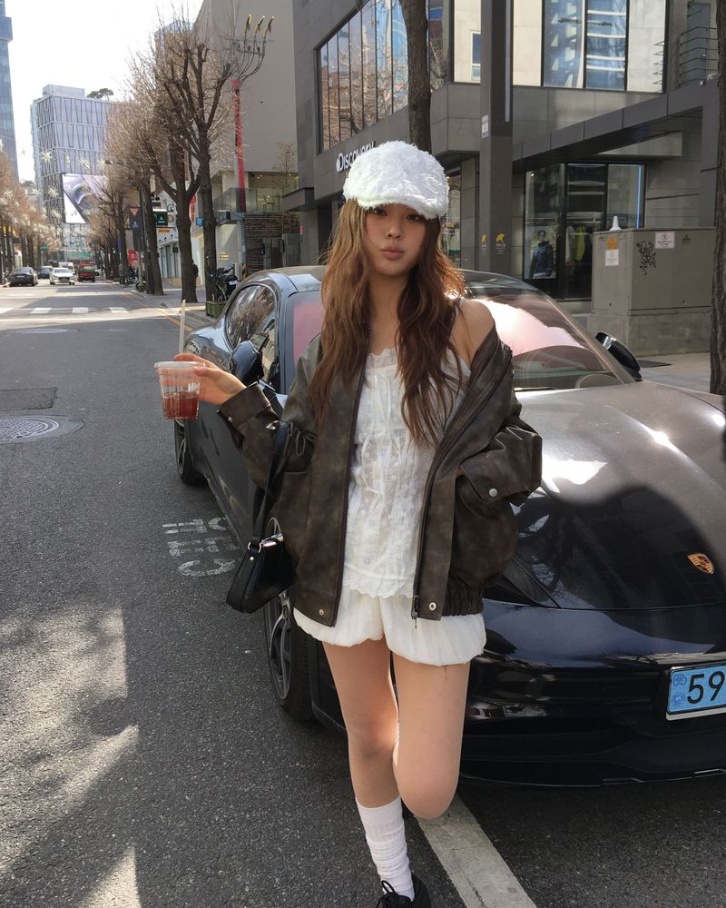 [Made] Rene leather jacket -brown