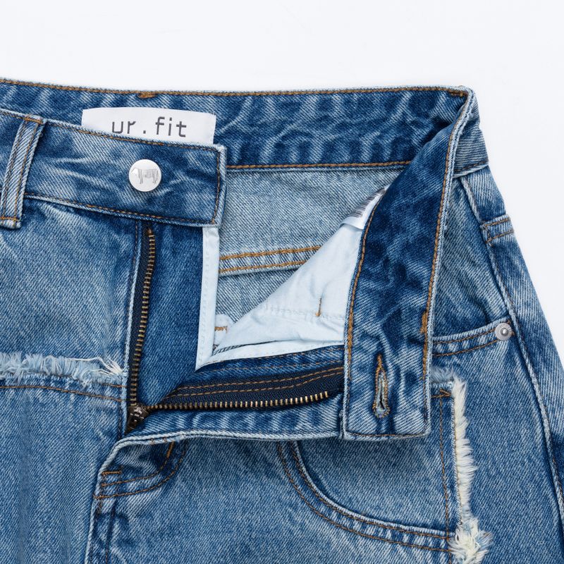 FRONT SIDE PATCHWORK DENIM PANTS code 18106