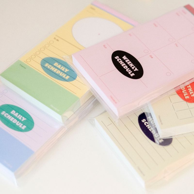 Schedule Memopad Set (5 Pieces)