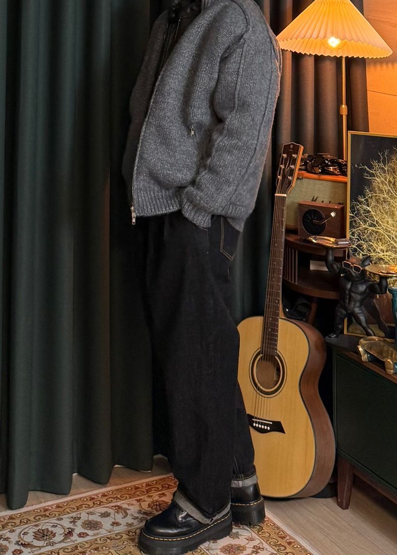 Knit Padded Zip-Up Ver2 6COLOR