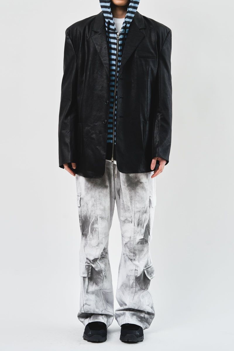 Over Single Leather Jacket (3color)