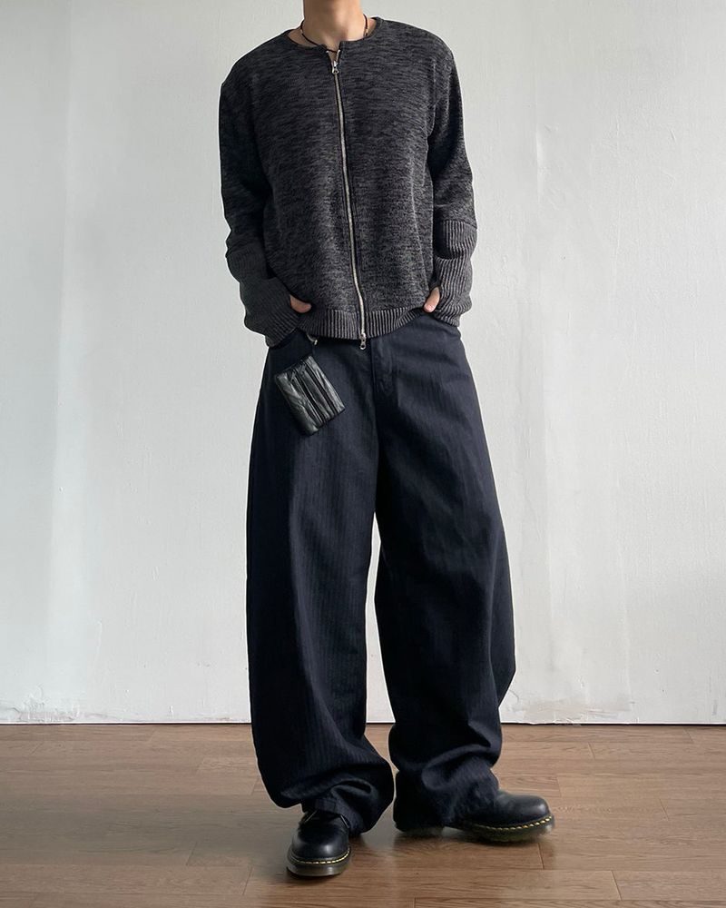Warp Herringbone Stripe Pants