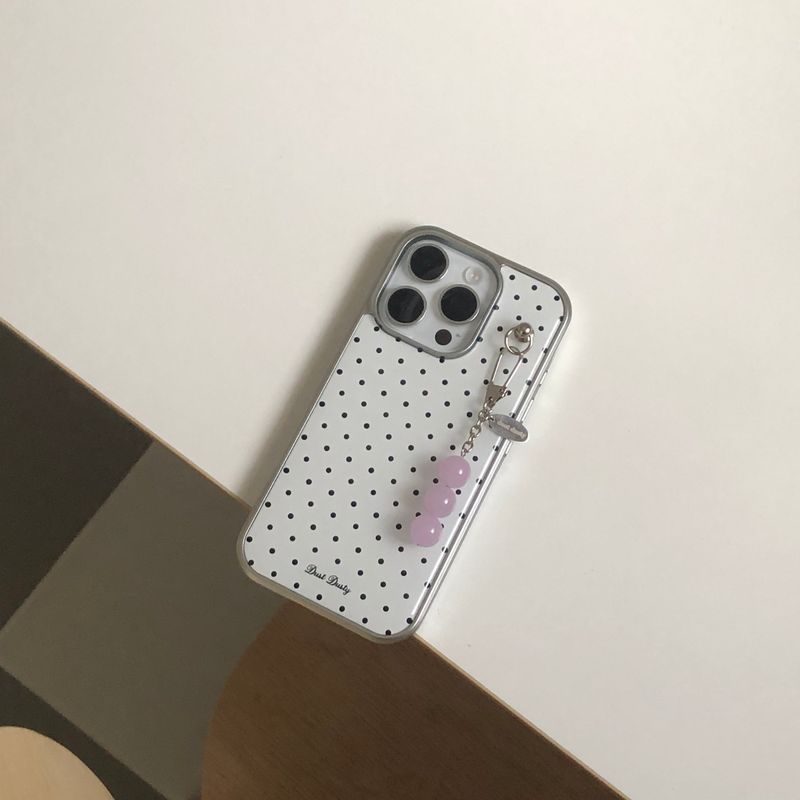 dot silver bumper case [white]