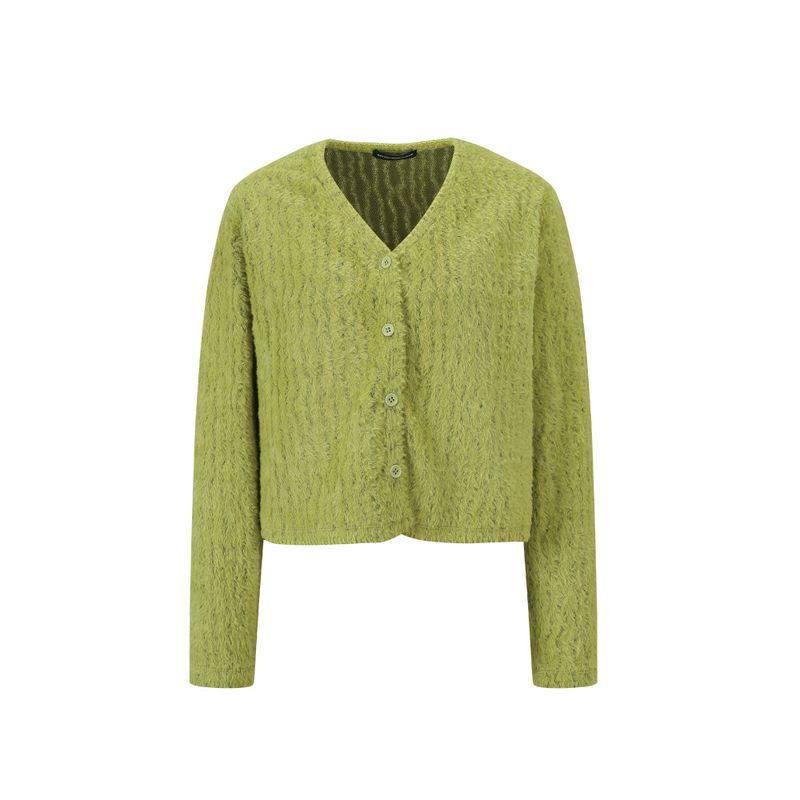 Vegan Alpaca Cardigan (Green)