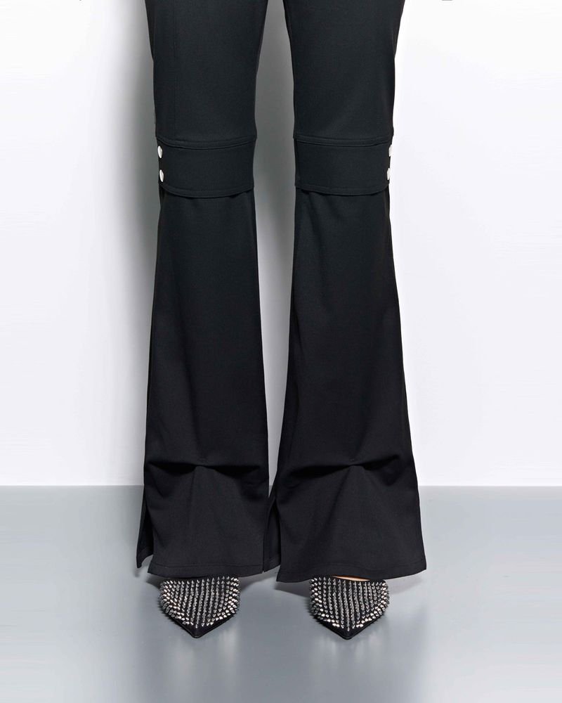 Pinched Slit Pants _ Black