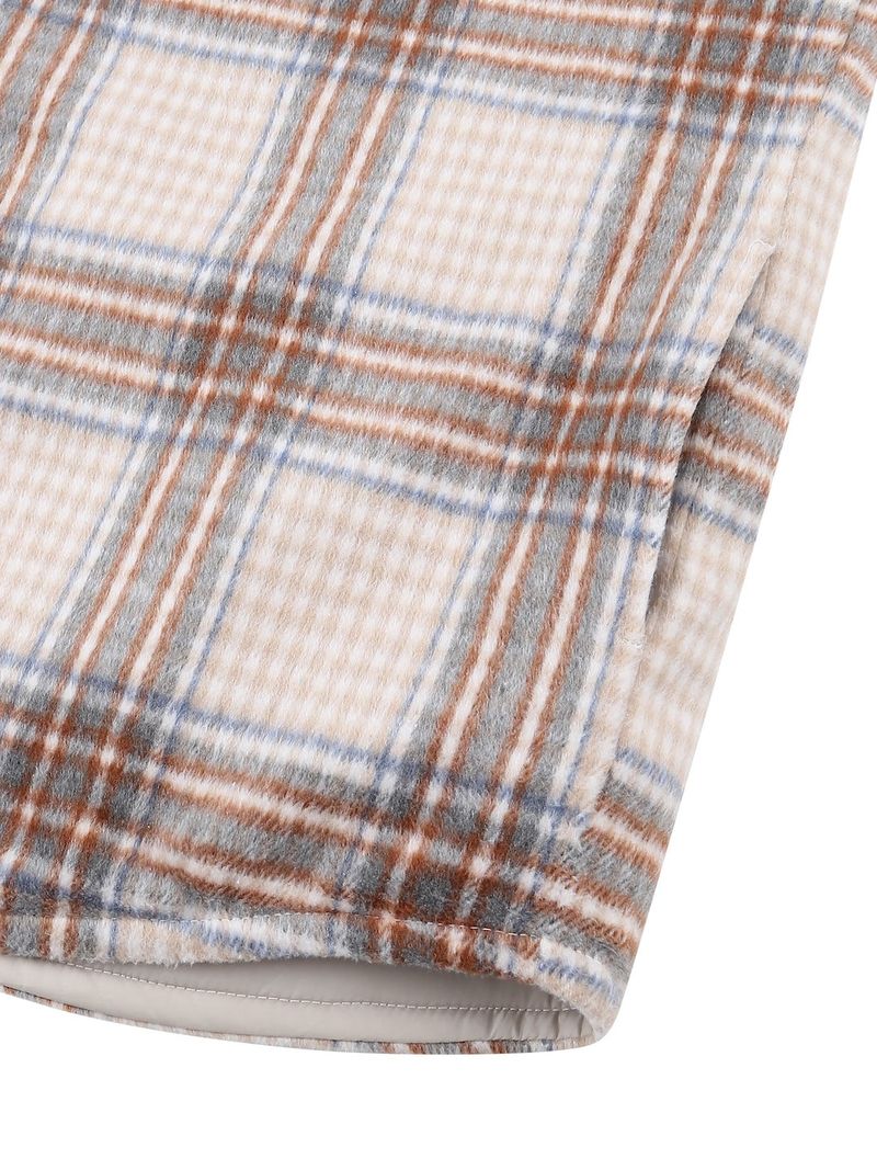 WOOL CHECK PUFFER SHIRTS