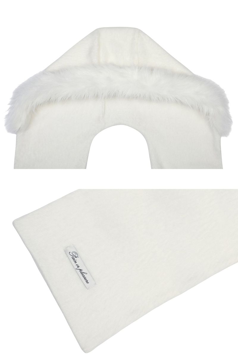 CARRIE HOODED MUFFLER ivory