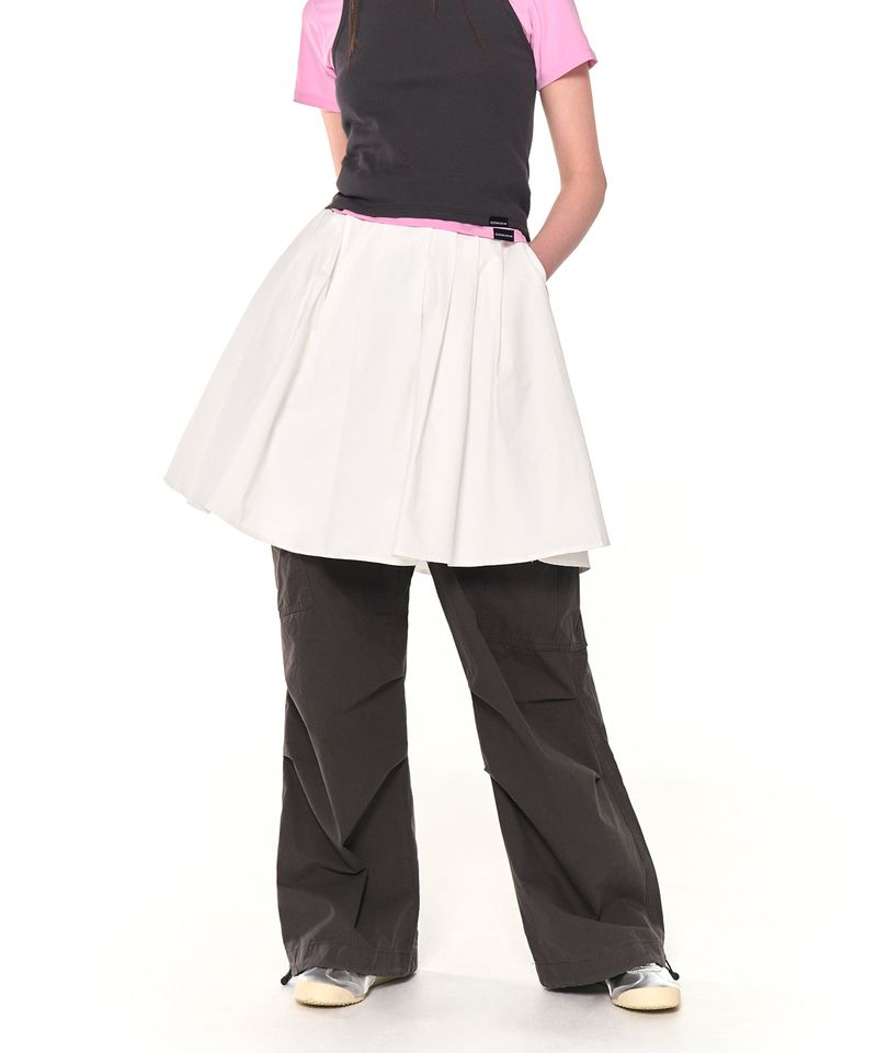 ZIZEMUSEUM（ジゼミュージアム）の「FLARE COTTON MINI SKIRT (WHITE)（Skirts）」