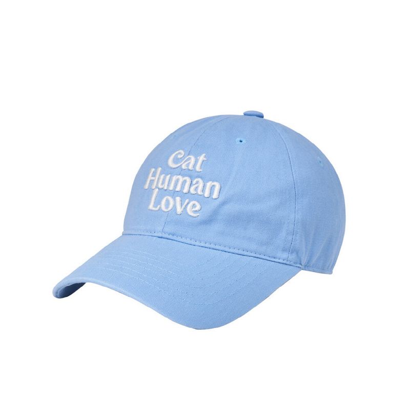 Human & Cat(ヒューマン&キャット)の「CAT HUMAN LOVE BALL CAP_BLUE(Hats)」
