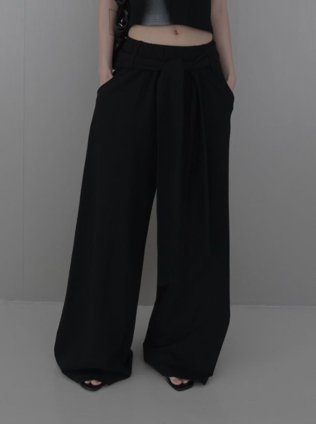 Tie Maxi Wide Sweatpants
