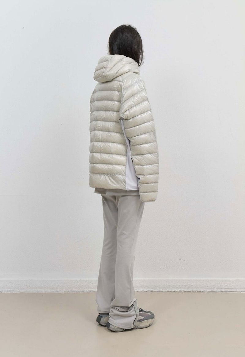 Button Slit Bootcut Pants / Mint Grey