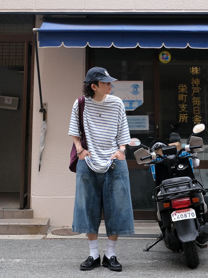 RUU Sand Washing Denim Bermuda Pants