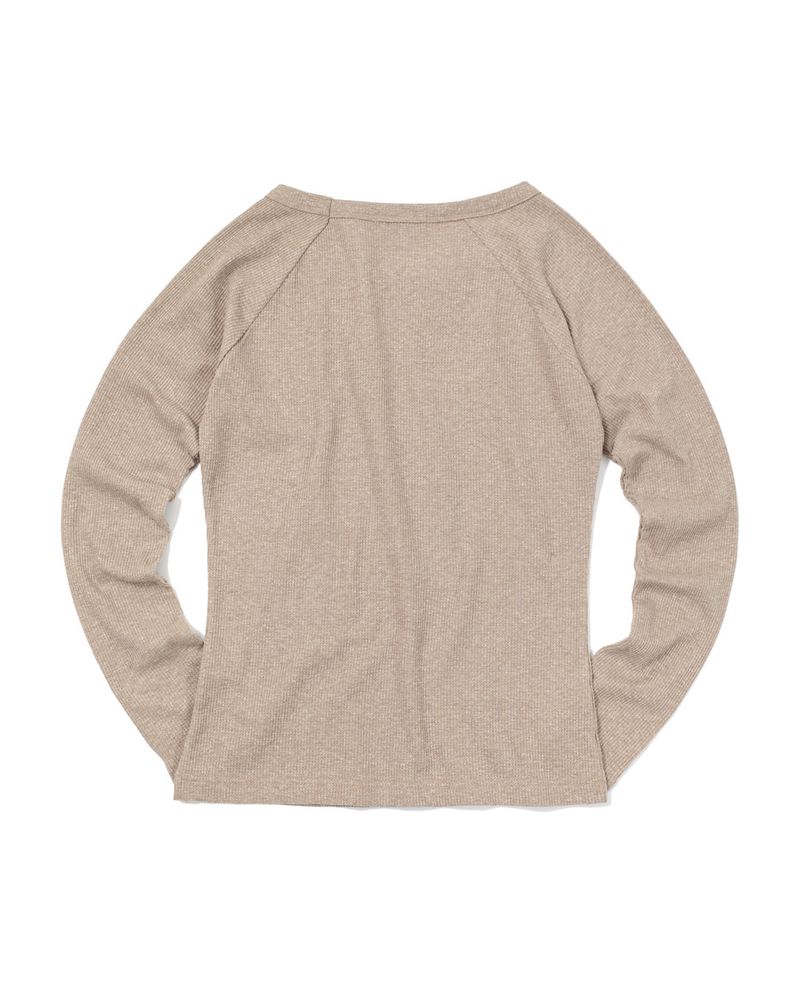 Yesterday ワッフル長袖（ベージュ） WOMENS