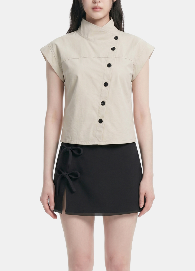 Viro Stand Collar Blouse