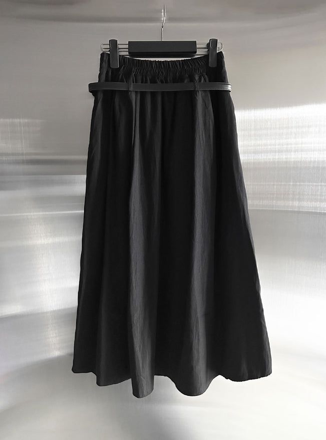 Cloud Nylon Belted Skirt