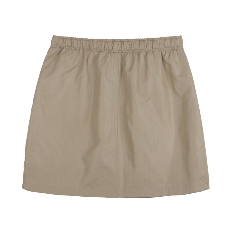 Nylon Zipper mini skirt [2 Color]