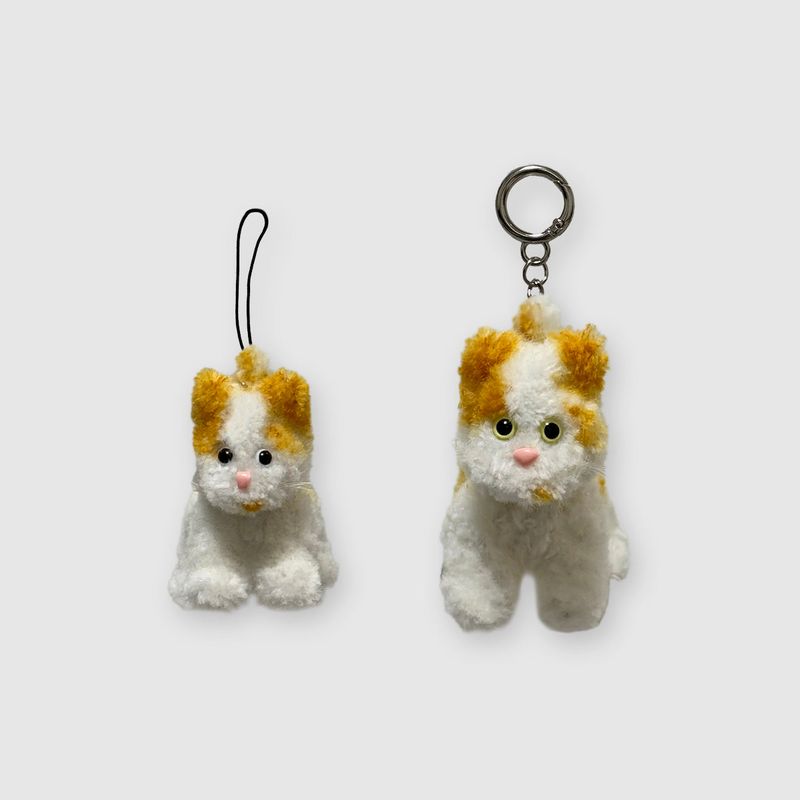 [made]t. cheese tabby cat keyring m size