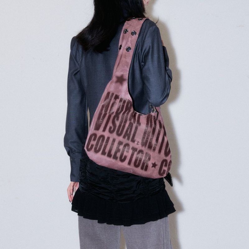 Inner leopard artwork bag [Mauve]