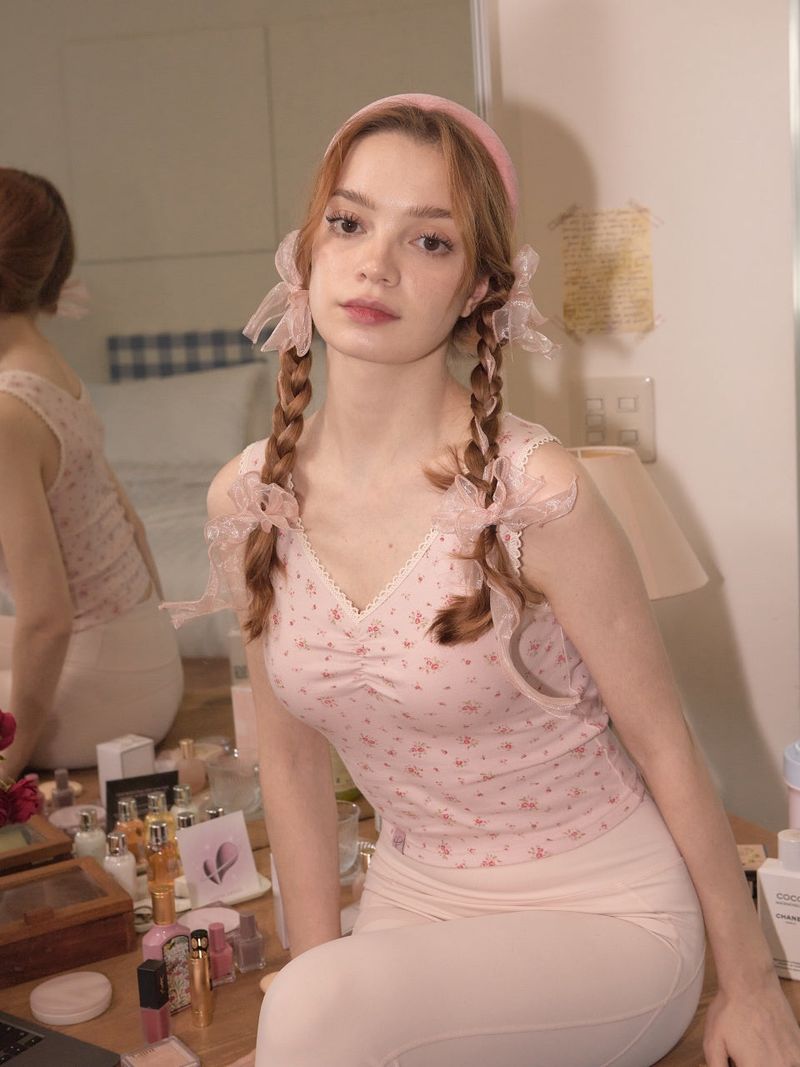 sweatsweet（スウェットスイート）の「DAISY SLEEVELESS TOP - PINK（Tops）」