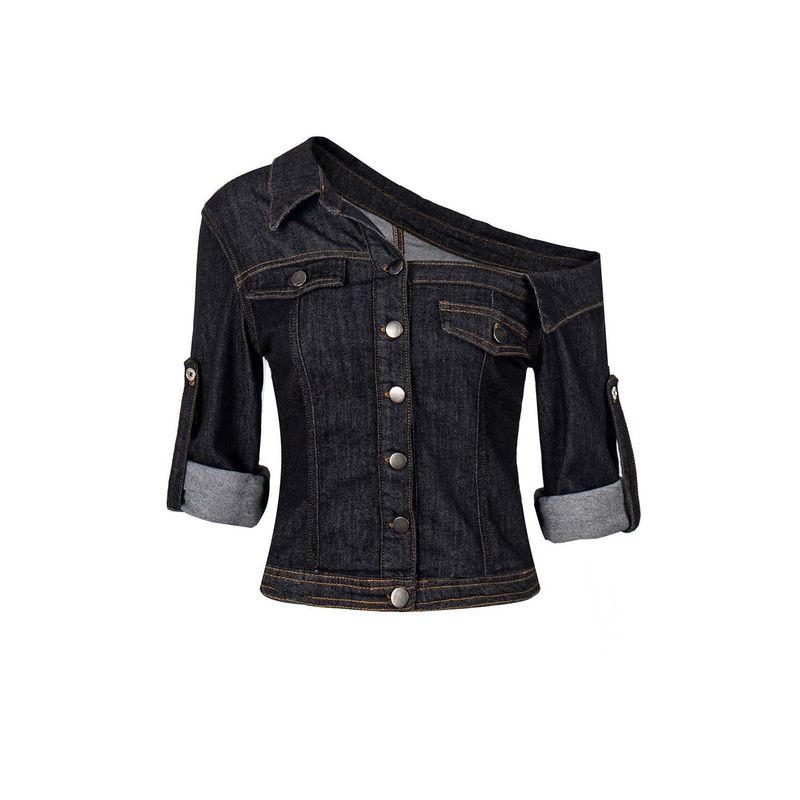 Elodie Asymmetric Denim Jacket