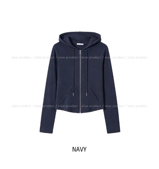 Mayville Basic Slim Hood Zip-Up