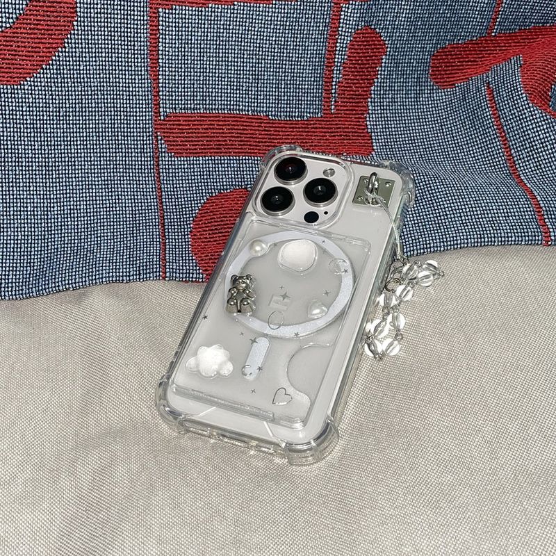 [made]Silver bear magsafe card wallet 