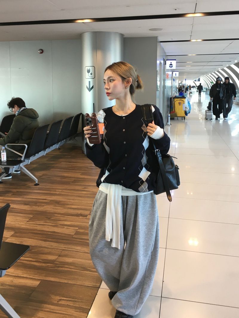 RITCORE（リットコア）の「Able Argyle Knit Cardigan (2c)（Tops）」