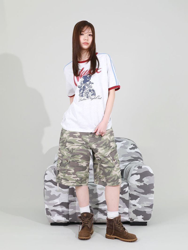 PATTERN CARGO HALF PANTS (CAMO)