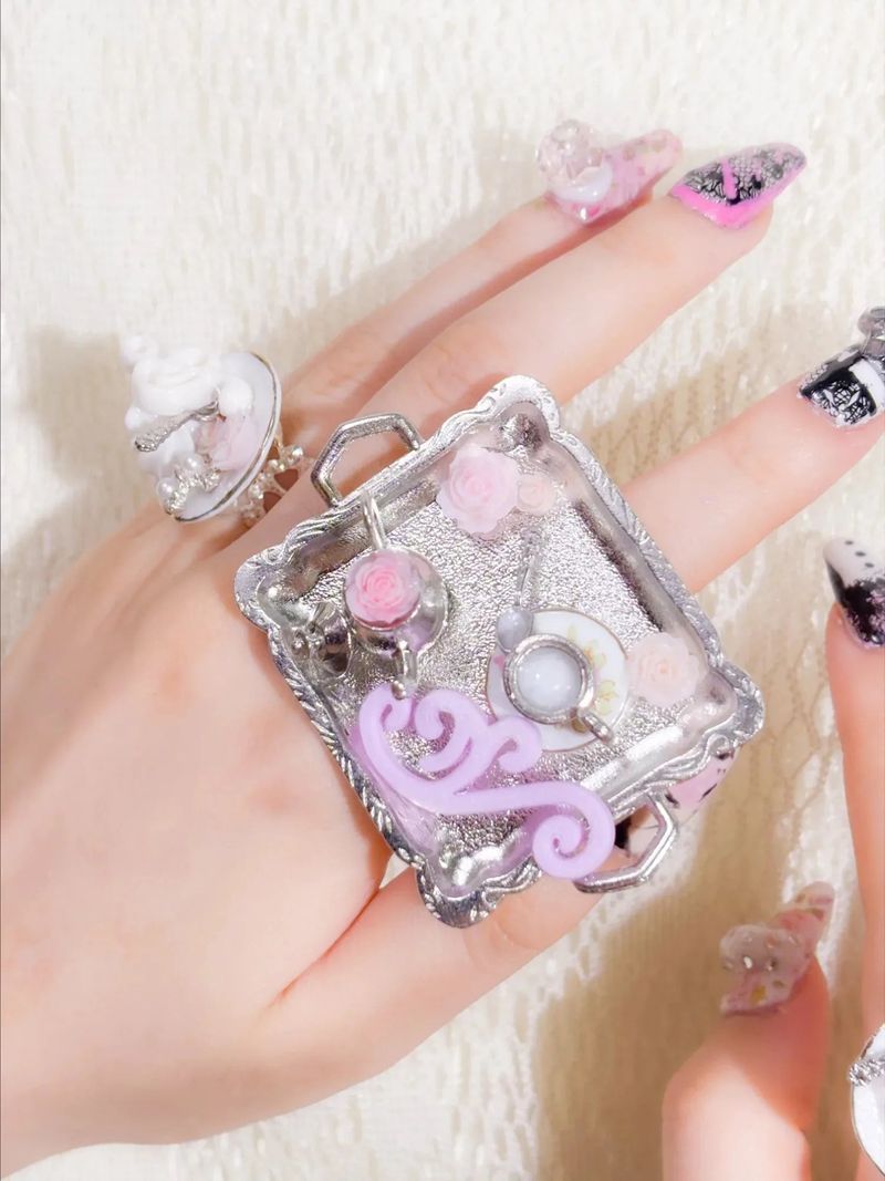 ミント ティーカップ リング